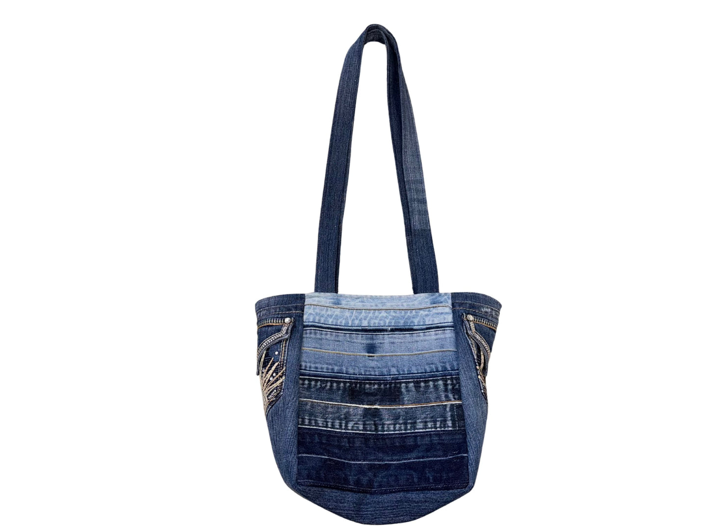 (Copy) Handmade Denim Tote Dicey Dyes