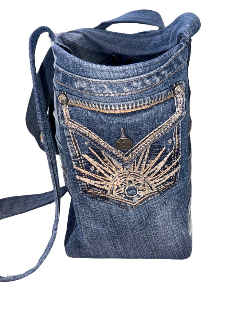 (Copy) Handmade Denim Tote Dicey Dyes