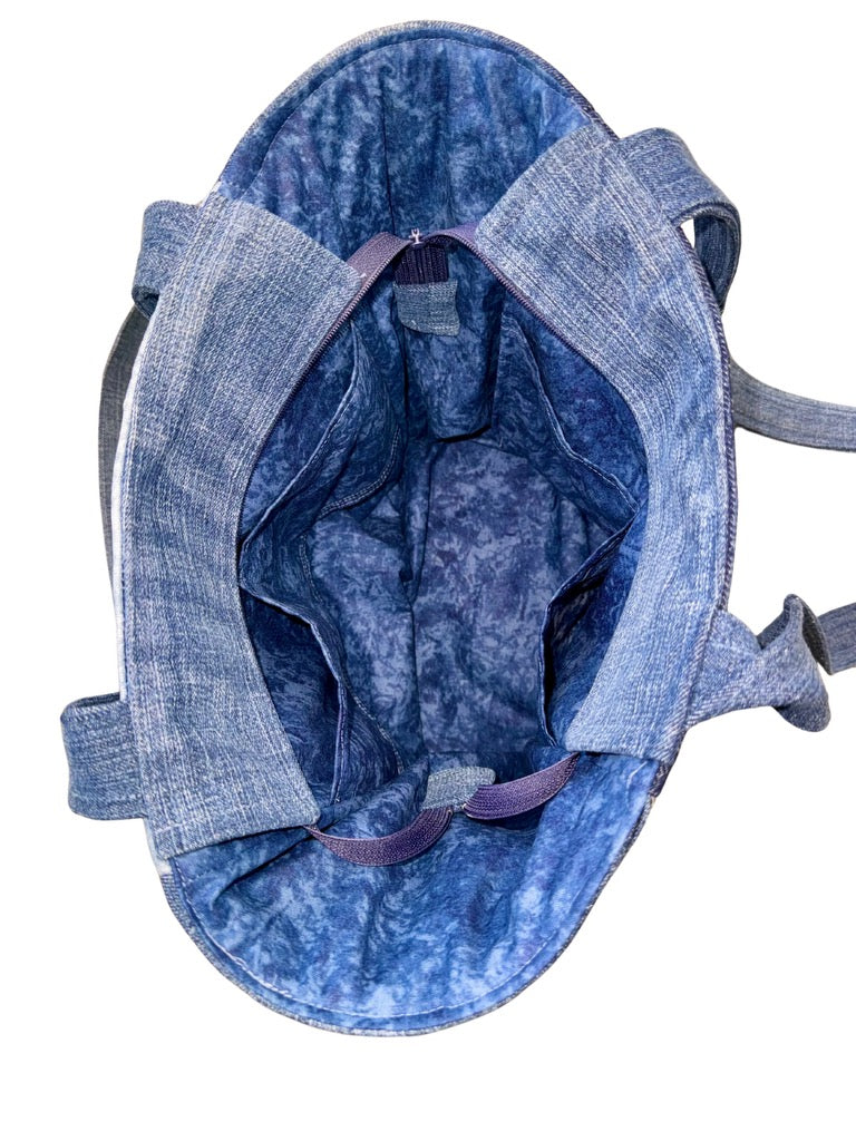 (Copy) Handmade Denim Tote Dicey Dyes