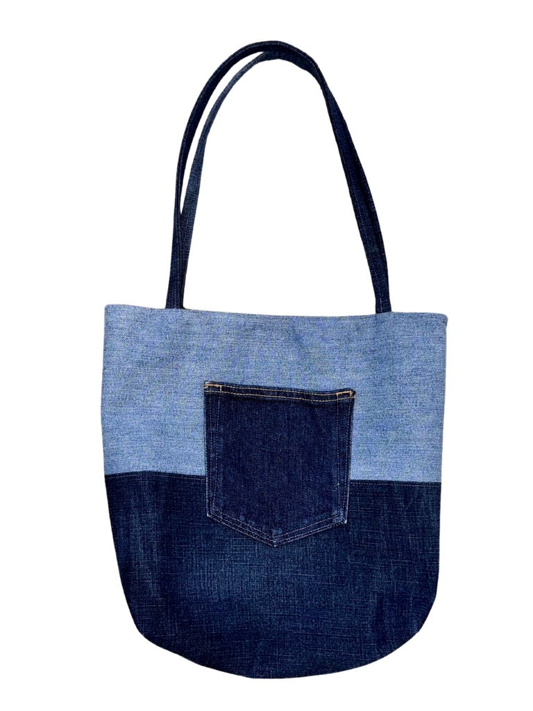 Handmade Denim Tote #6 Dicey Dyes