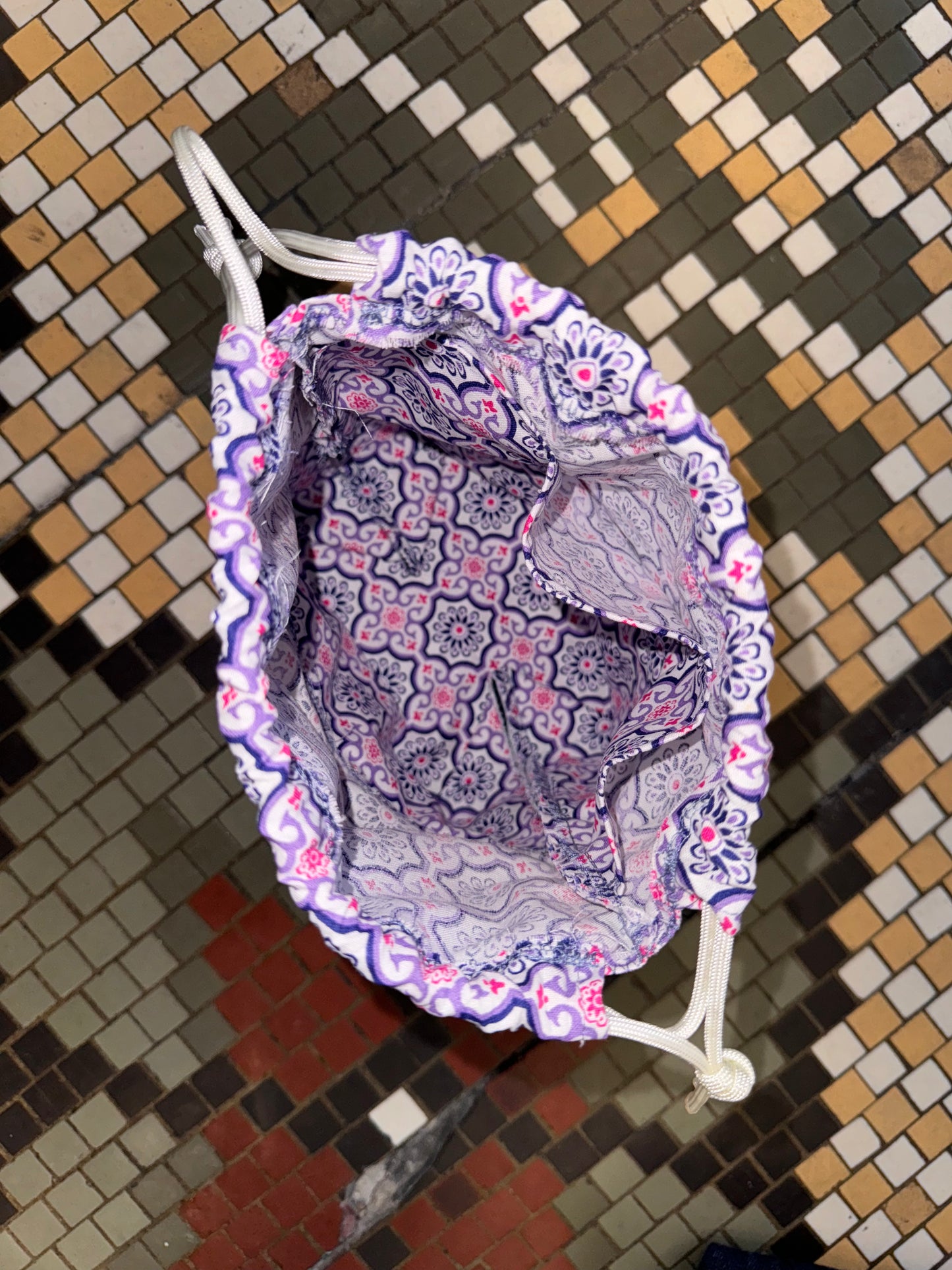 Handmade Denim Pull String #2 Dicey Dyes