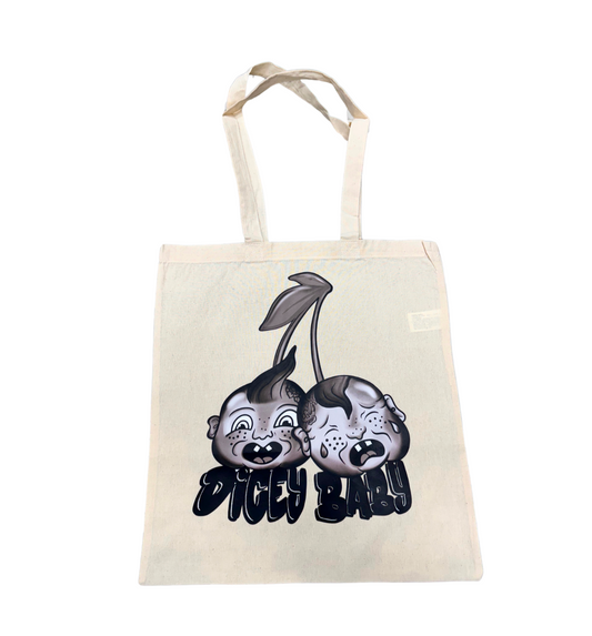 (Copy) Dicey Baby Canvas Tote (Black) Dicey Dyes