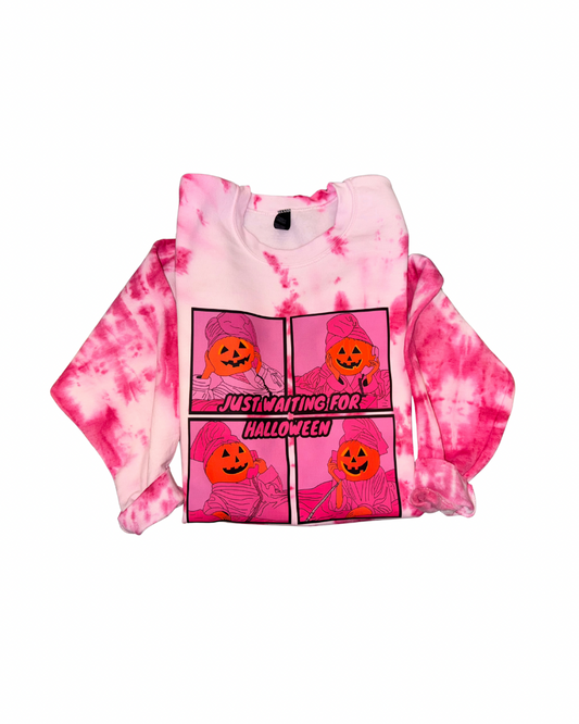 Waiting For Halloween Crewneck Dicey Dyes