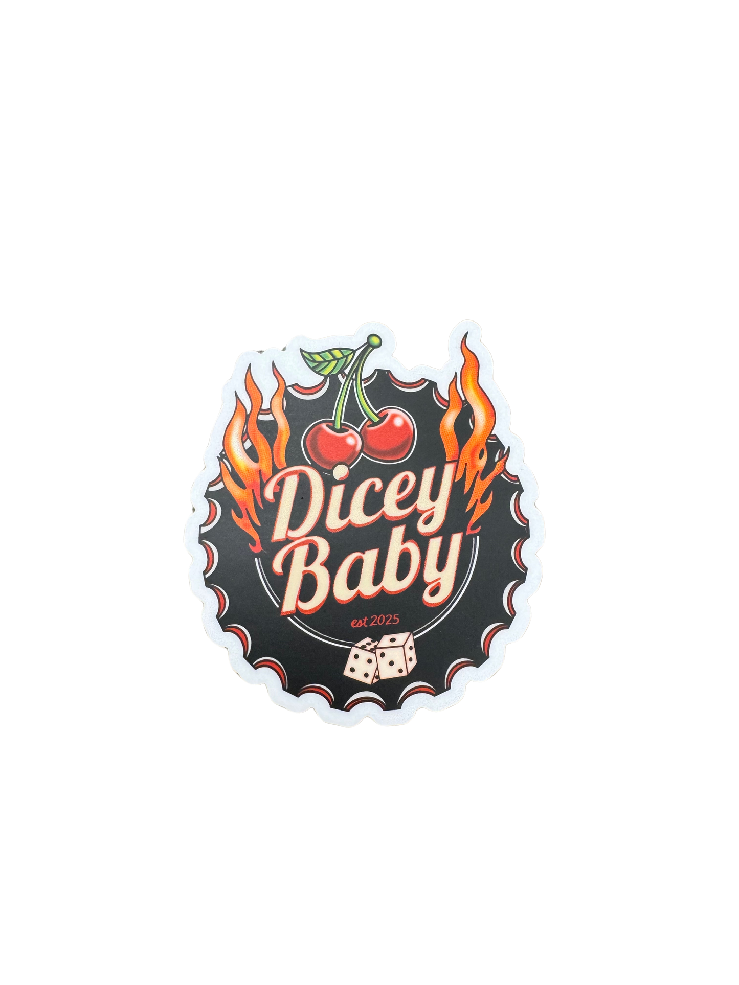 (Copy) (Copy) (Copy) Dicey Dyes Logo Stickers (Final Live Sale) Dicey Dyes